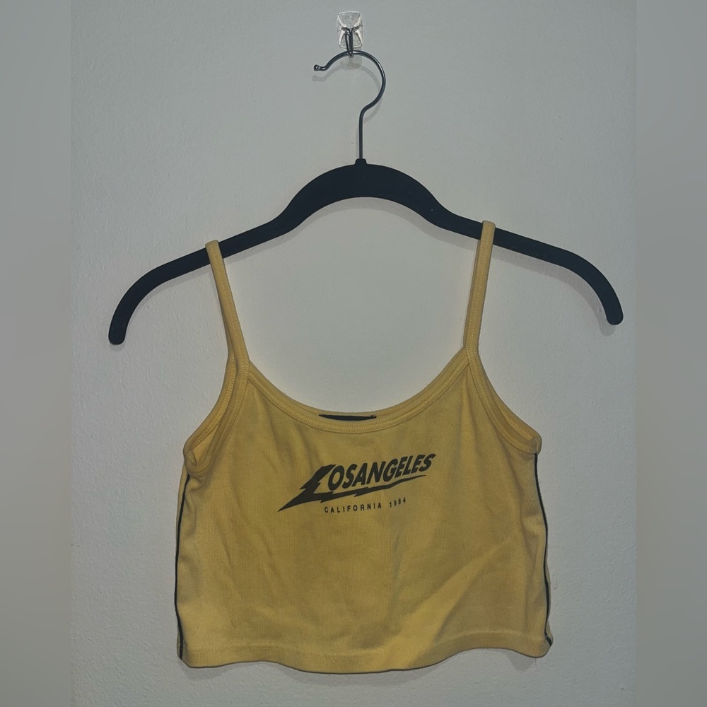 brandy melville LA lightning bolt cropped tank